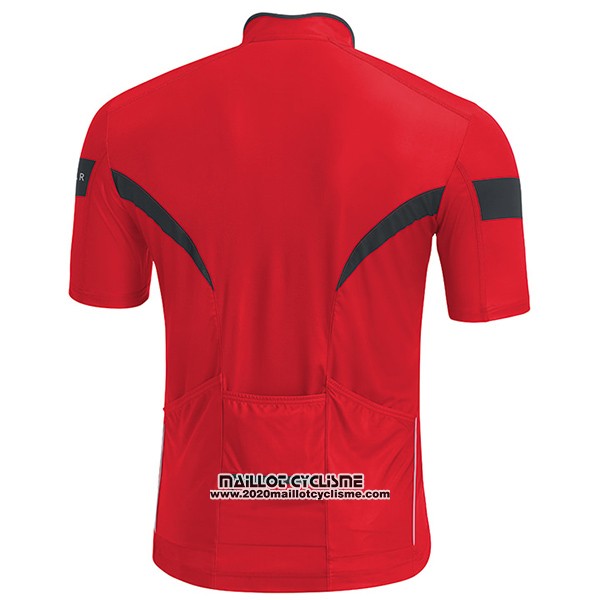 2017 Maillot Ciclismo Gore Bike Wear Power Rouge Manches Courtes et Cuissard